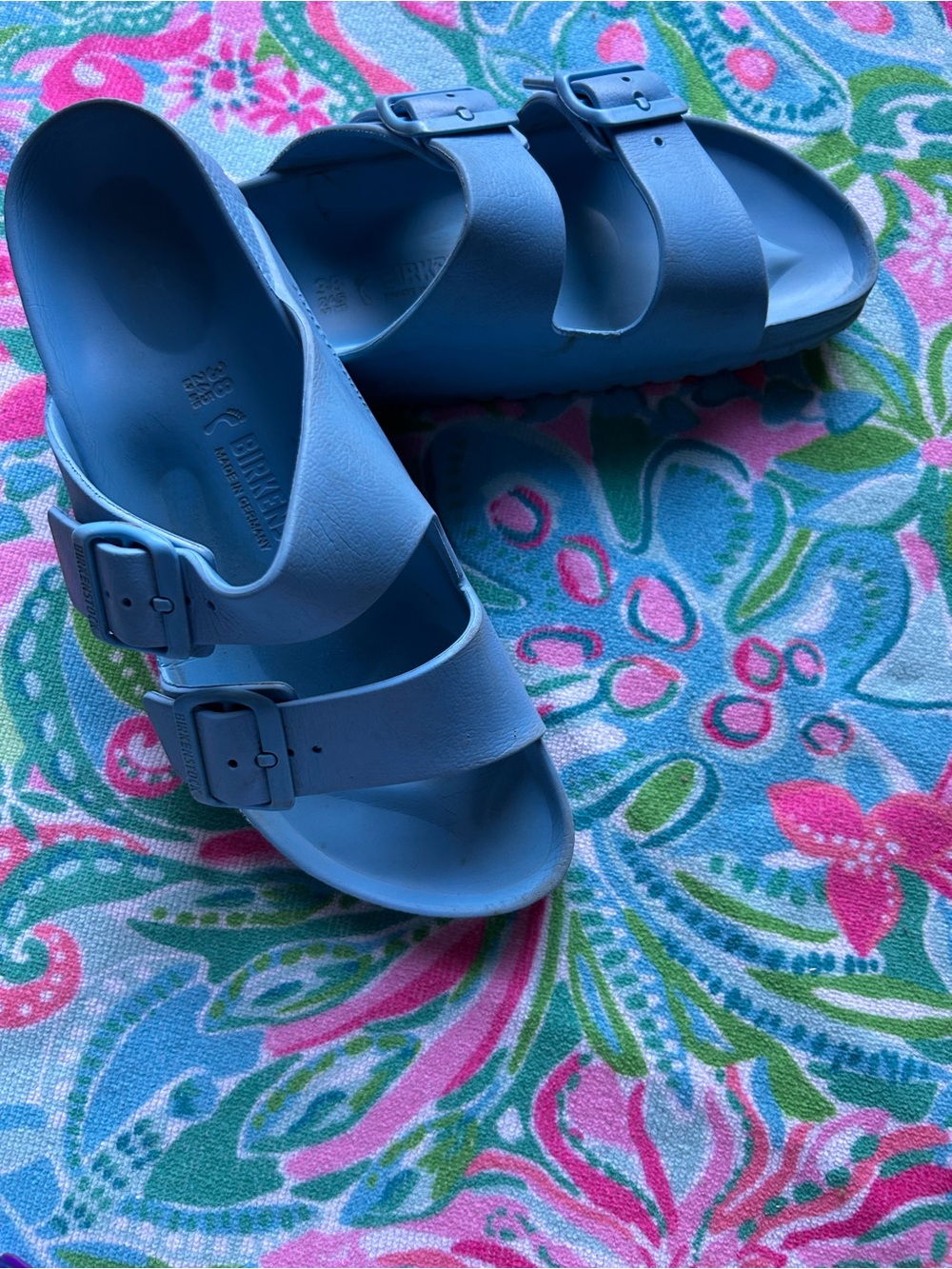 Birkenstock sandals.